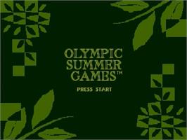 Title screen of Olympic Summer Games on the Sega Genesis.