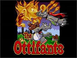 Title screen of Ottifants, The on the Sega Genesis.