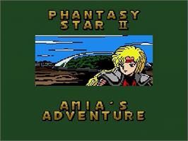 Title screen of Phantasy Star 2 - Amia's Adventure on the Sega Genesis.