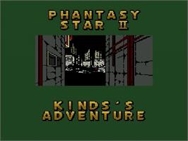 Title screen of Phantasy Star 2 - Kinds's Adventure on the Sega Genesis.