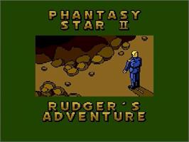 Title screen of Phantasy Star 2 - Rudger's Adventure on the Sega Genesis.