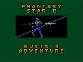 Title screen of Phantasy Star 2 - Yushis's Adventure on the Sega Genesis.