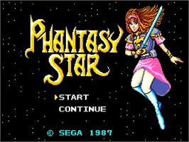 Title screen of Phantasy Star Fukkokuban on the Sega Genesis.