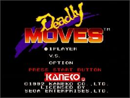 Title screen of Power Athlete on the Sega Genesis.