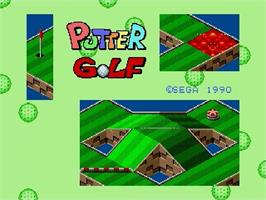 Title screen of Putter Golf on the Sega Genesis.