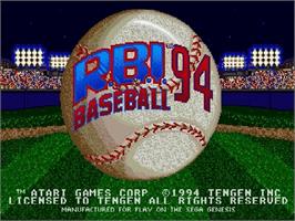 Title screen of R.b.i. Baseball '94 on the Sega Genesis.