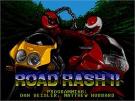 Title screen of Road Rash 2 on the Sega Genesis.