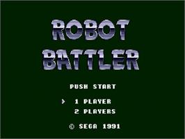 Title screen of Robot Battler on the Sega Genesis.