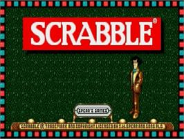 Title screen of Scrabble on the Sega Genesis.