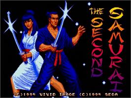 Title screen of Second Samurai on the Sega Genesis.