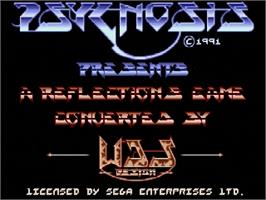 Title screen of Shadow Of The Beast on the Sega Genesis.