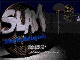Title screen of Slam - Shaq Vs. The Legends on the Sega Genesis.