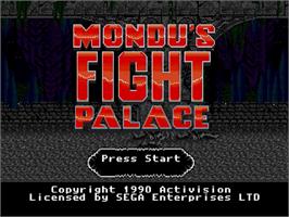 Title screen of Slaughter Sport on the Sega Genesis.
