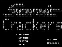 Title screen of Sonic Crackers on the Sega Genesis.