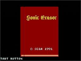 Title screen of Sonic Eraser on the Sega Genesis.