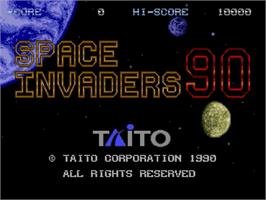 Title screen of Space Invaders '91 on the Sega Genesis.