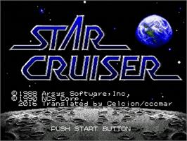 Title screen of Star Cruiser on the Sega Genesis.