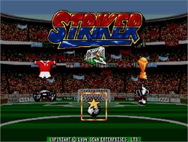 Title screen of Striker on the Sega Genesis.