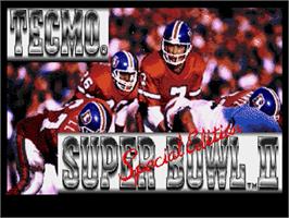Title screen of Tecmo Super Bowl 2 - Special Edition on the Sega Genesis.