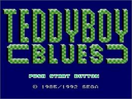 Title screen of Teddy Boy Blues on the Sega Genesis.