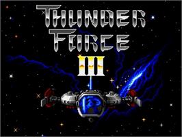 Title screen of Thunder Force III on the Sega Genesis.