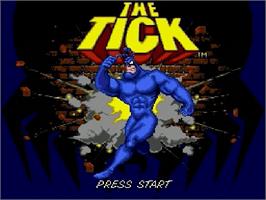 Title screen of Tick, The on the Sega Genesis.