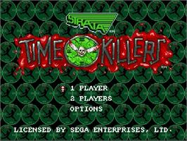 Title screen of Time Killers on the Sega Genesis.