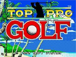 Title screen of Top Pro Golf on the Sega Genesis.
