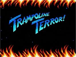 Title screen of Trampoline Terror on the Sega Genesis.