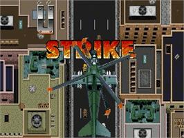Title screen of Urban Strike on the Sega Genesis.