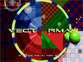 Title screen of Vectorman on the Sega Genesis.