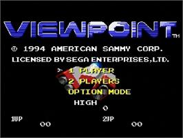 Title screen of Viewpoint on the Sega Genesis.