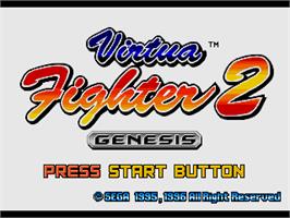 Title screen of Virtua Fighter 2 on the Sega Genesis.