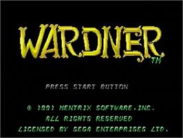 Title screen of Wardner on the Sega Genesis.