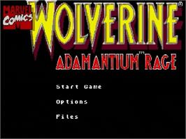 Title screen of Wolverine: Adamantium Rage on the Sega Genesis.