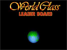 Title screen of World Class Leader Board on the Sega Genesis.