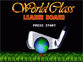 Title screen of World Class Leaderboard on the Sega Genesis.