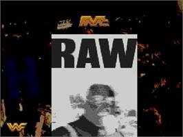 Title screen of Wwf Raw on the Sega Genesis.