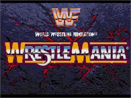 Title screen of Wwf Wrestlemania - The Arcade Game on the Sega Genesis.