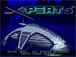Title screen of X-Perts on the Sega Genesis.