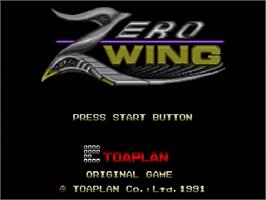 Title screen of Zero Wing on the Sega Genesis.