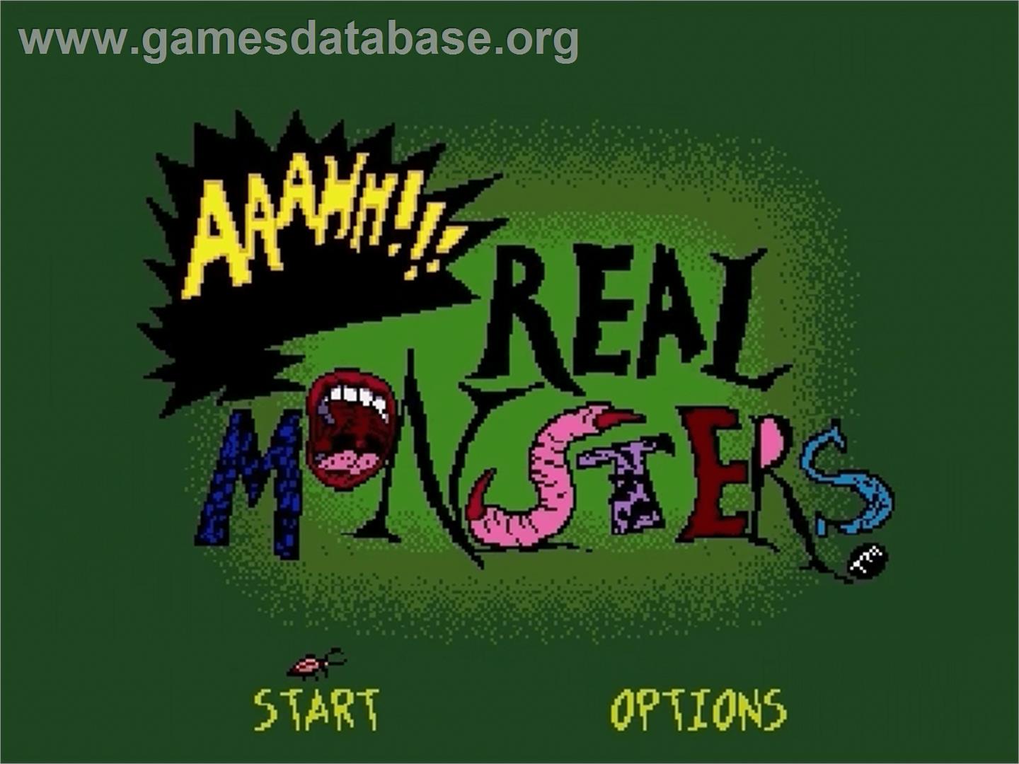 AAAHH!!! Real Monsters - Sega Genesis - Artwork - Title Screen
