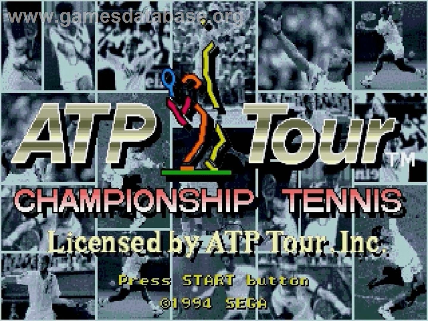 ATP Tour Championship Tennis - Sega Genesis - Artwork - Title Screen