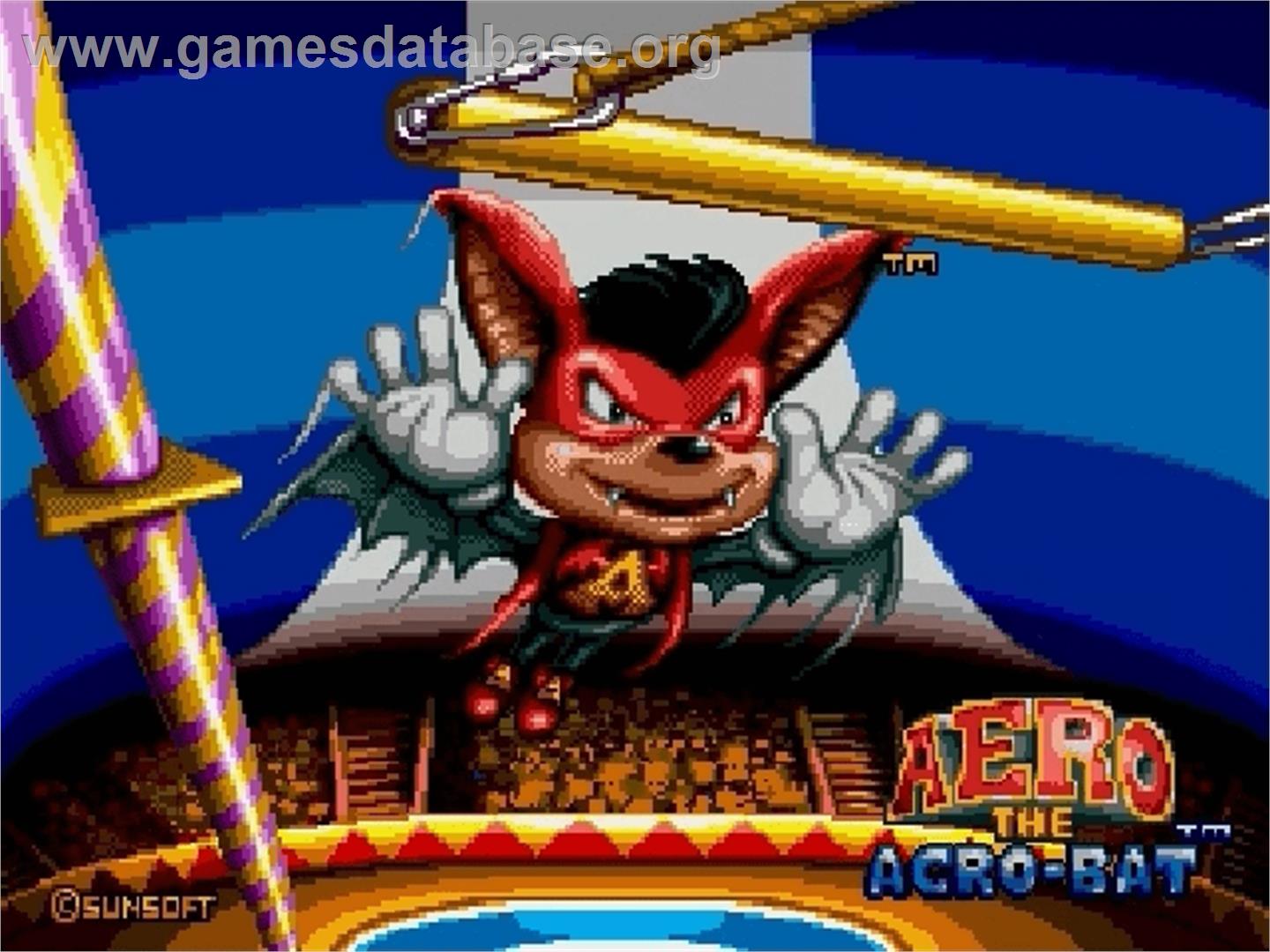 Aero The Acro-bat - Sega Genesis - Artwork - Title Screen