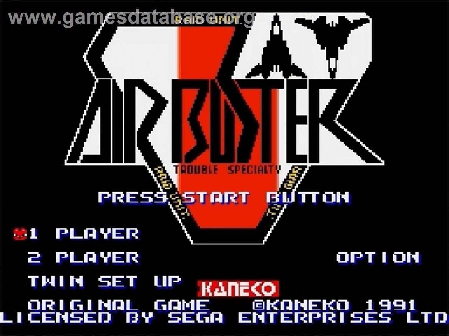 Air Buster - Sega Genesis - Artwork - Title Screen
