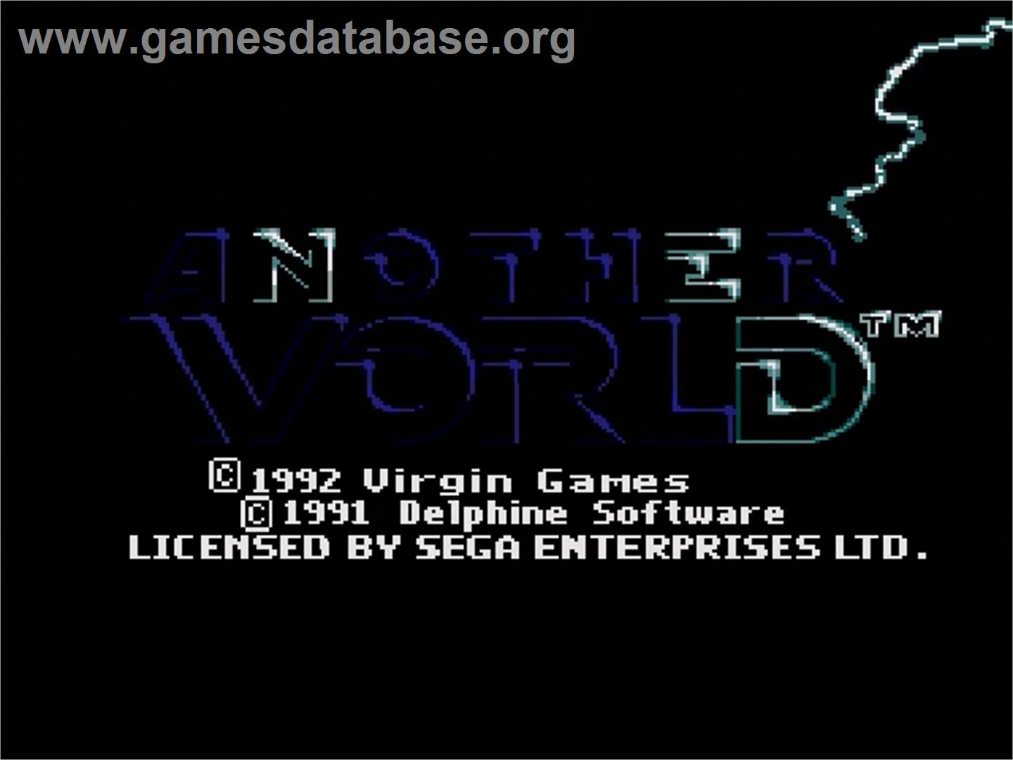 Another World - Sega Genesis - Artwork - Title Screen