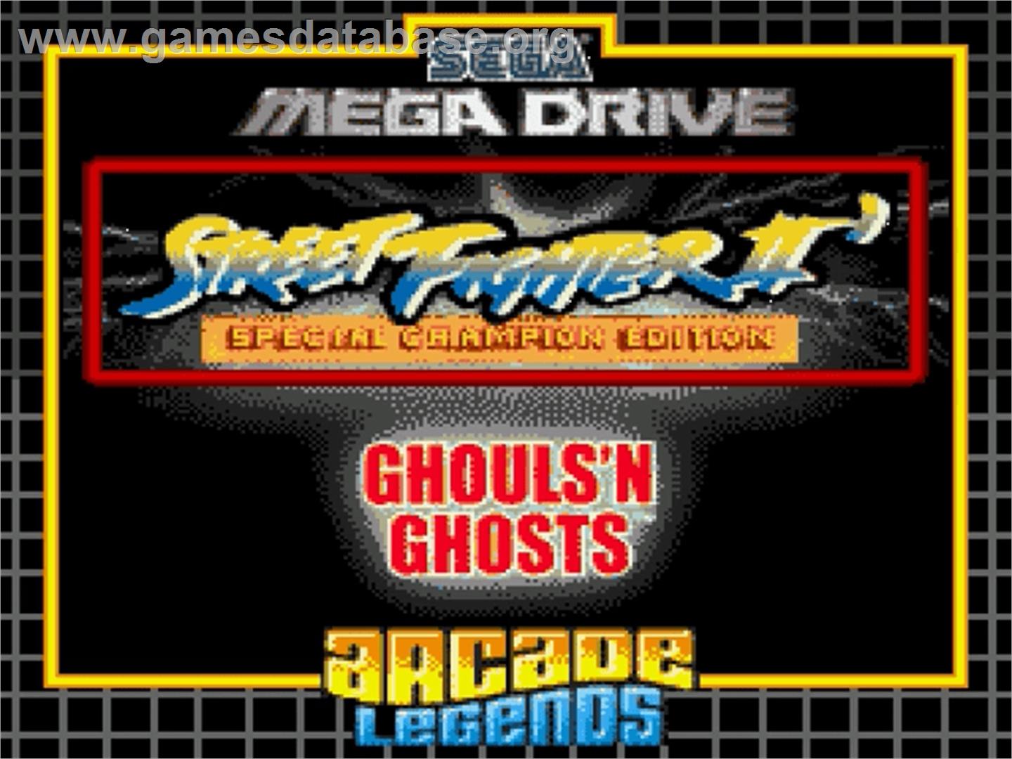 Arcade Legends Street Fighter 2' - Special Champion Edition - Sega Genesis - Artwork - Title Screen
