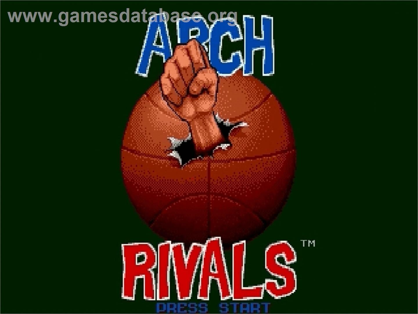 Arch Rivals - The Arcade Game - Sega Genesis - Artwork - Title Screen