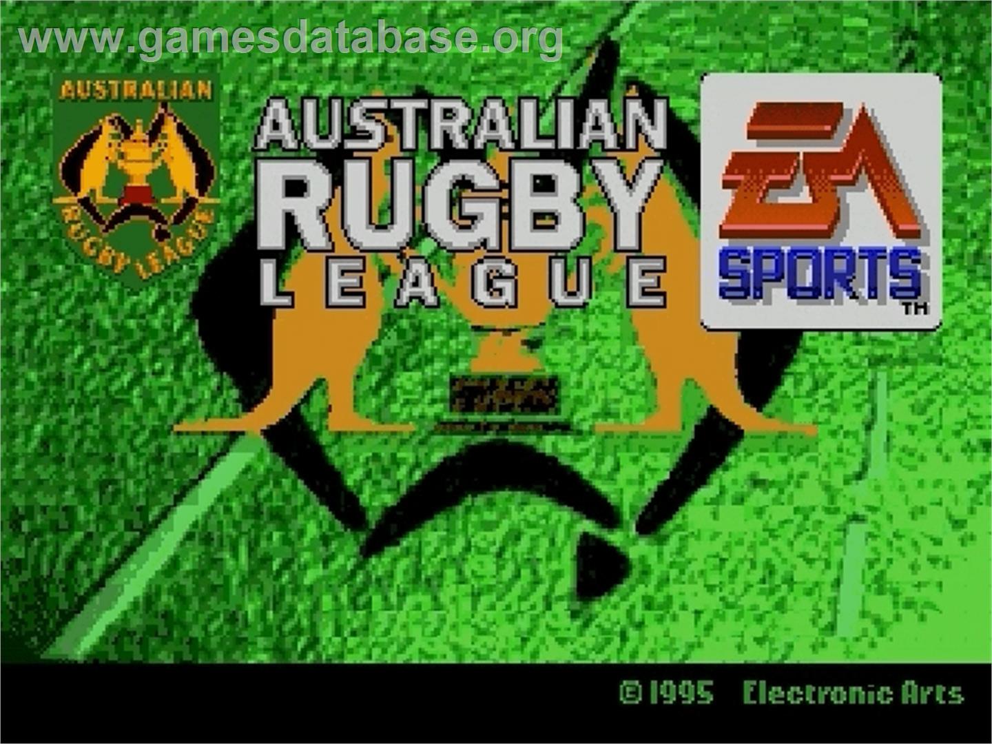 Australian Rugby League - Sega Genesis - Artwork - Title Screen