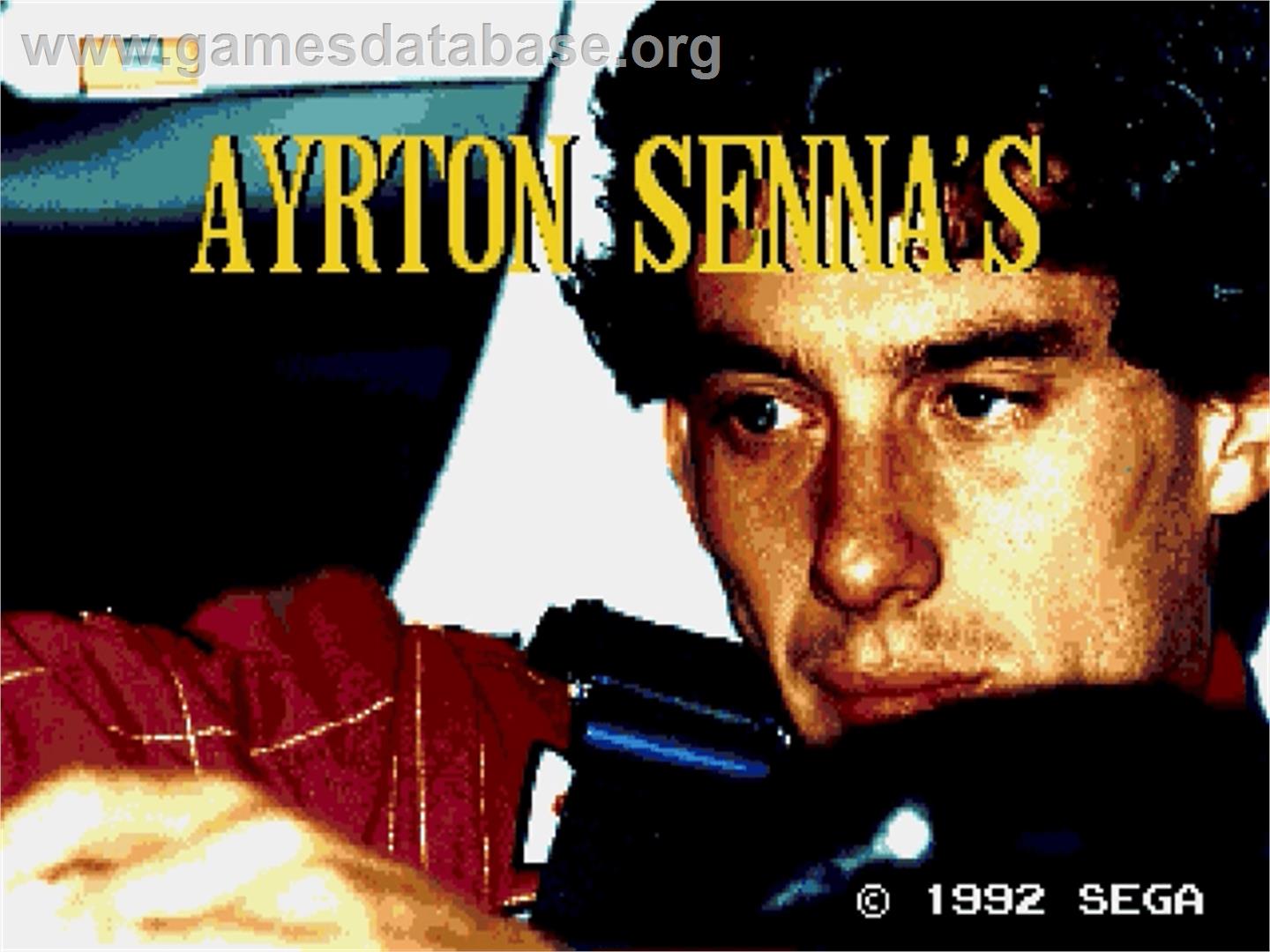 Ayrton Senna's Super Monaco GP 2 - Sega Genesis - Artwork - Title Screen